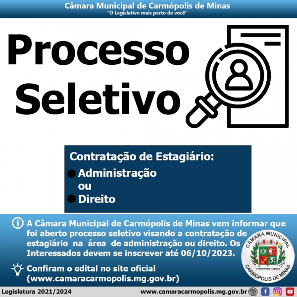 EDITAL Nº 001/2023 PROCESSO SELETIVO SIMPLIFICADO PARA CONTRATAÇÃO DE ESTAGIÁRIOS
