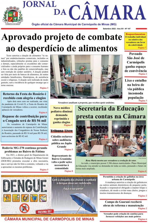 Jornal da Câmara - Setembro/2022