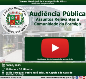 Transmissão da Audiência Pública (08/05/2025)