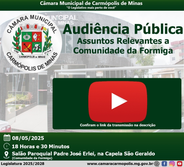Transmissão da Audiência Pública (08/05/2025)