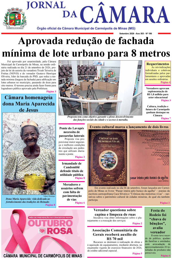 Jornal da Câmara - Setembro/2026