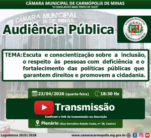 Transmissão da Audiência Pública (23/04/2026)